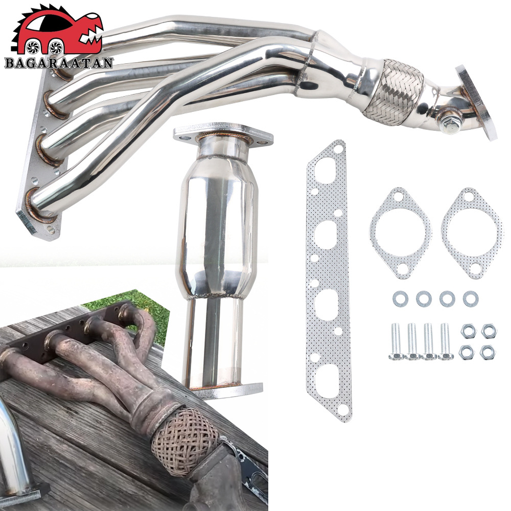 Modyfikacja Ulepszenie Kolektory wydechowe Rura ze stali nierdzewnej Do BMW Mini Cooper Base S R50 R52 R53 1.6L Silnik Srebrny