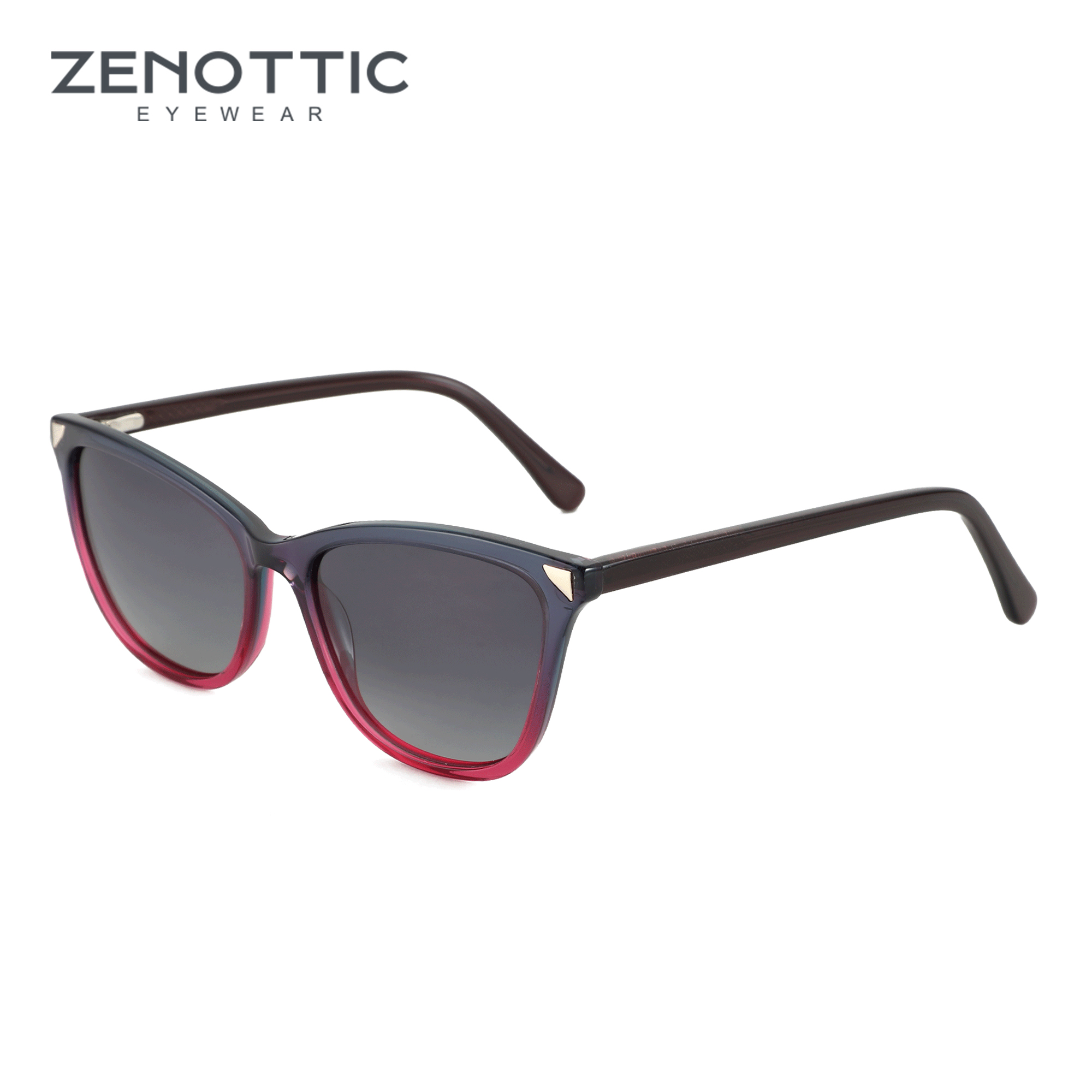 Солнцезащитные очки ZENOTTIC 2026 Trend Cat Eye, поляризованные, женские, ручной работы, из ацетата, модные, A23601