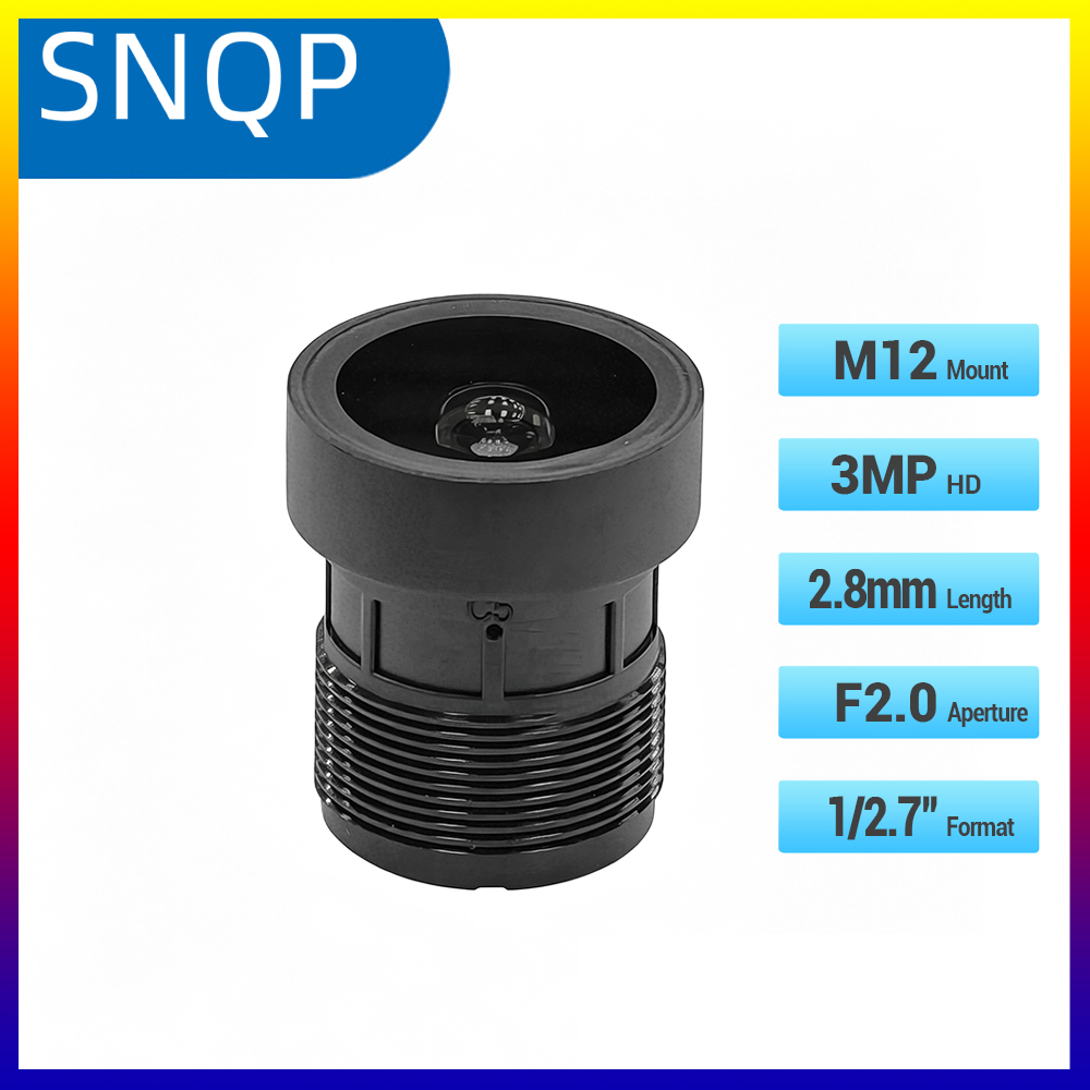 Lente de repuesto SNQP M12 de 2,8 mm con IRIS fijo para cámara CCTV de vigilancia de seguridad