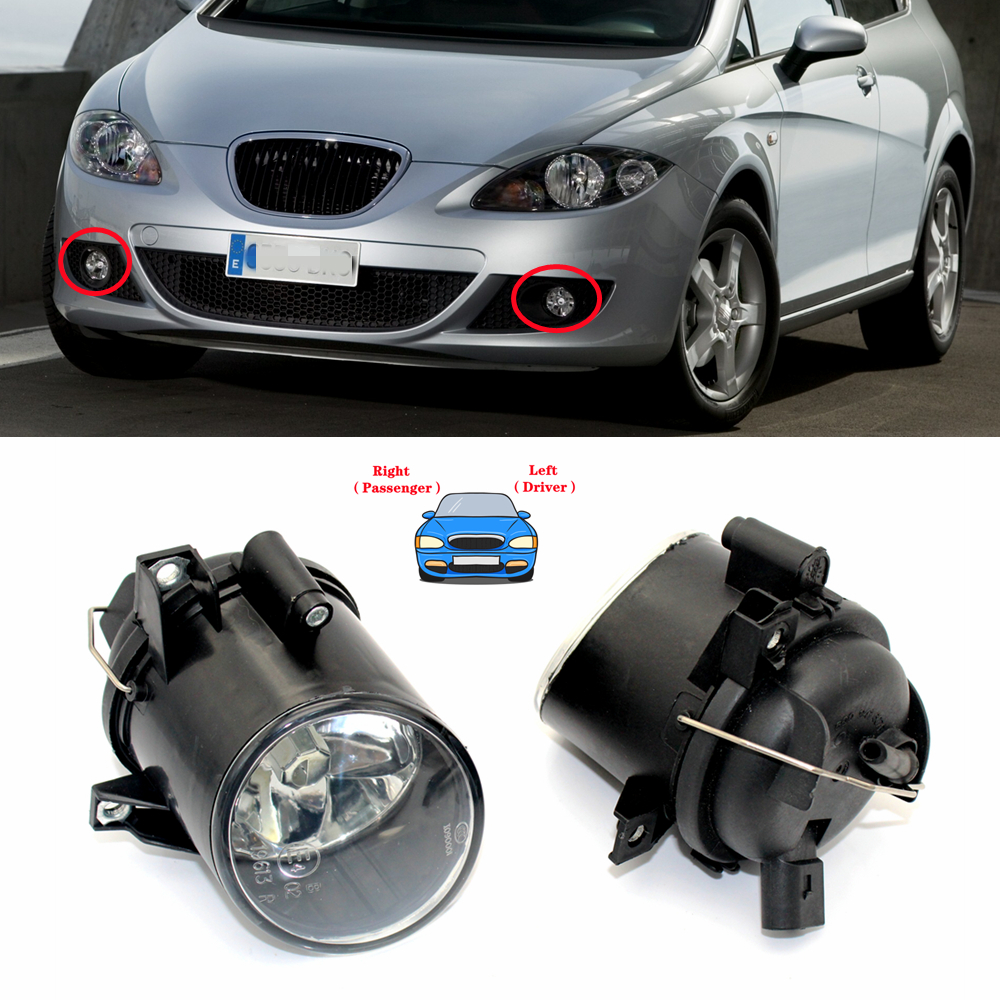 Para Seat Leon Mk2 2005 2006 2007 2008 2009 antes del rediseño, faro antiniebla delantero con bombillas, accesorios para coche