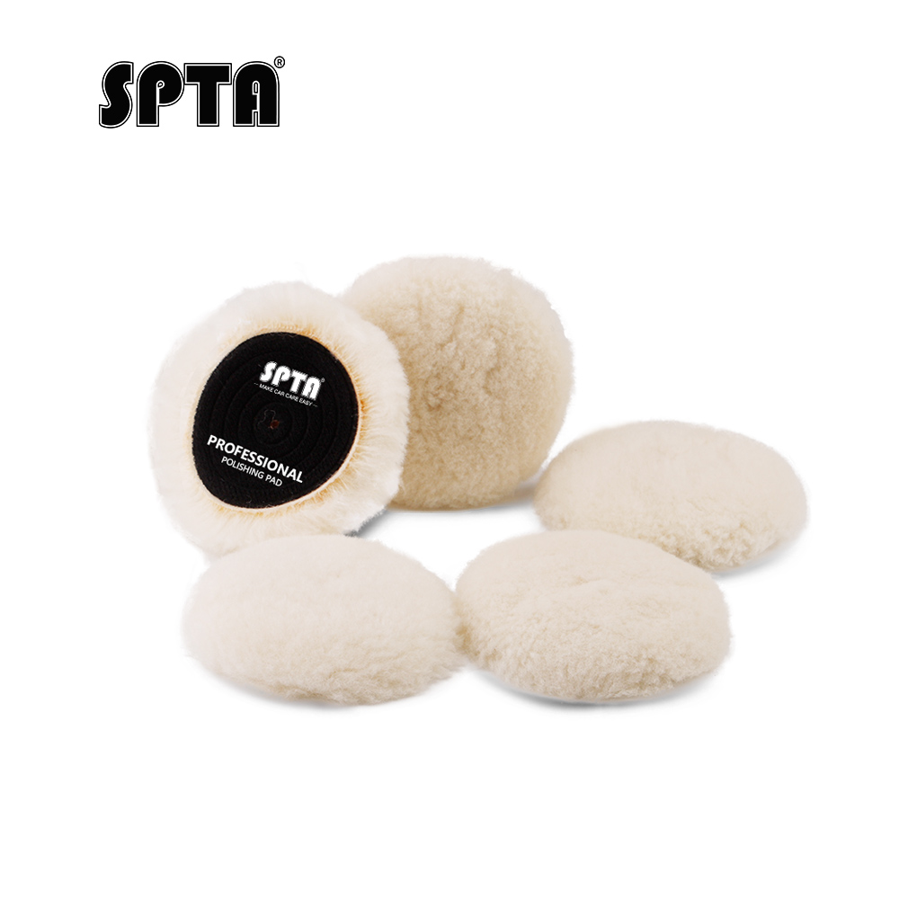 SPTA 1 "/2"/3 "/5"/6 "/7" T160 tampon de polissage en laine coupe lourde agneaux haute densité pour enlever 1200 # /1500 #   Marques de disque de ponçage