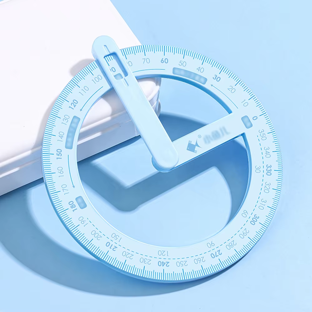360度アクティビティ分度器学生用角度計教育補助具直角および鋭角描画文具