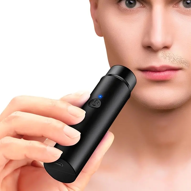 Mini barbeador elétrico portátil, fabricante de cabelo auto-assistente, recarregável sem fio, para sobrancelhas, lábios superiores e inferiores, bochecha