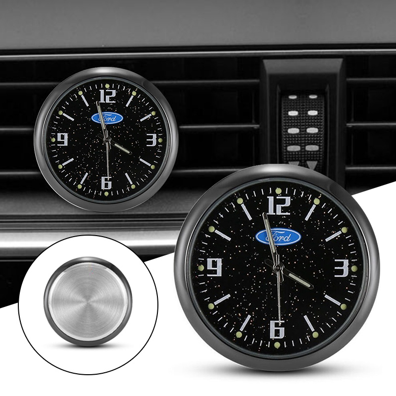 Orologio da orologio luminoso al quarzo per condizionatore d'aria per console centrale auto per Ford Taurus Focus Fiesta Shelby Edge Mondeo Explorer Escape