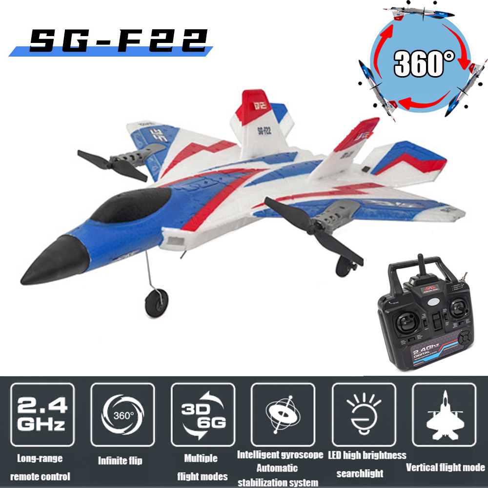 Avión RC F22 acrobacias avión 2,4G Radio Control planeador Control remoto 3D avión planeador EPP espuma niños juguetes para niños