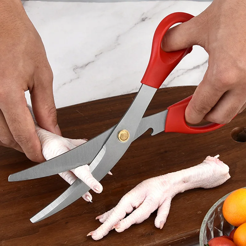 1 Stück Edelstahl-Küchenschere – Mehrzweck-Meeresfrüchteschere für Hummer, Krabbe, Geflügel und Gemüse – ergonomische Hand