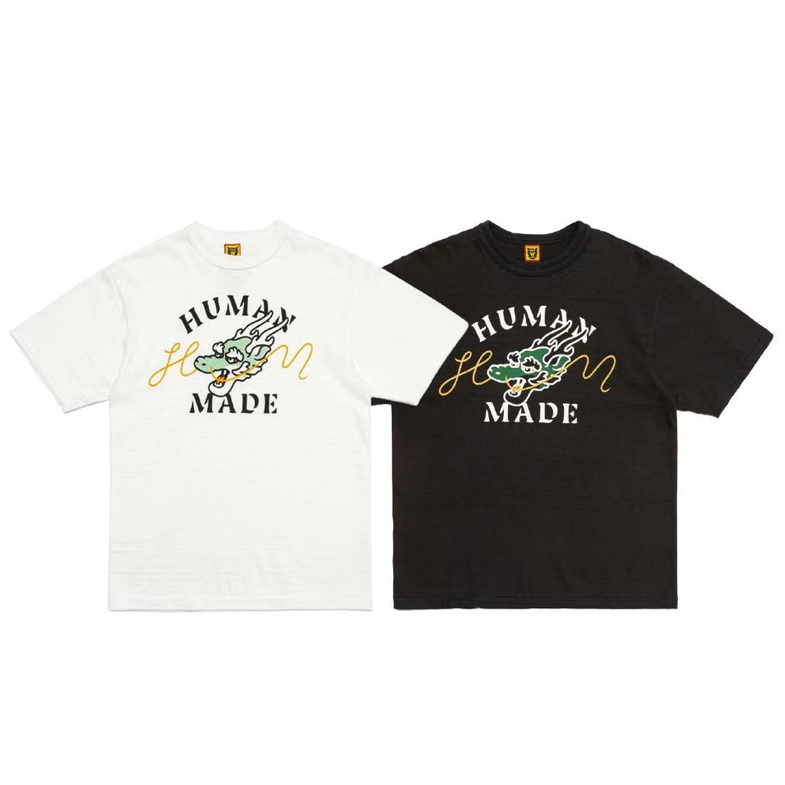 HUMAN MADE 2026 Sommer neues japanisches Sommer-T-Shirt aus Bambus-Baumwolle mit kurzen Ärmeln, lockerem Rundhalsausschnitt und süßem Aufdruck