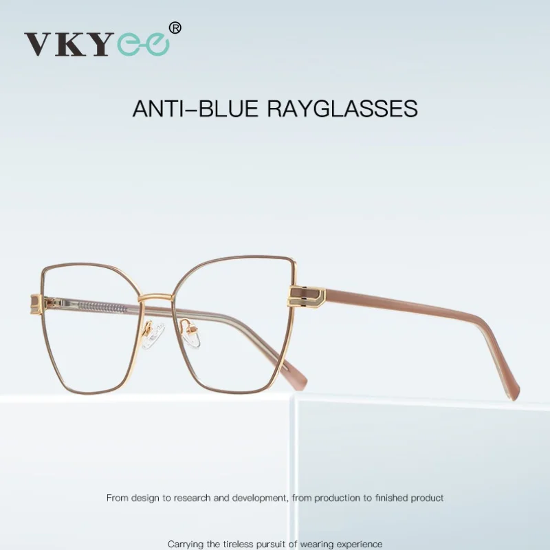 Okulary do czytania VICKY Fashion dla kobiet, bestseller, kwadratowe, geometryczne, blokujące niebieskie światło, z możliwością dostosowania receptury, model PFD3145