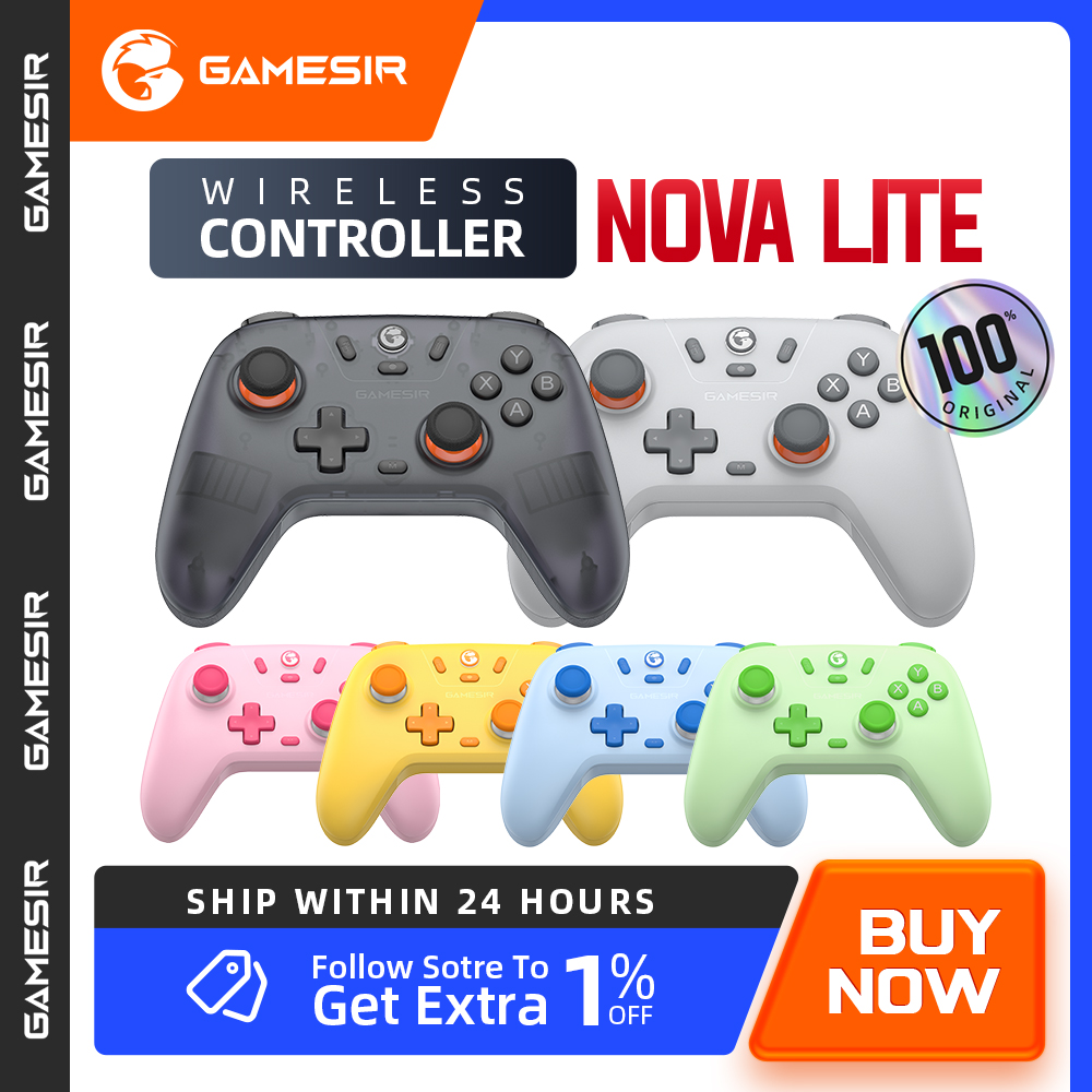 Игровой контроллер GameSir Nova Lite Bluetooth для ПК Nintendo Switch iOS и Android. Доступен в новых Colorways с эффектом Холла.