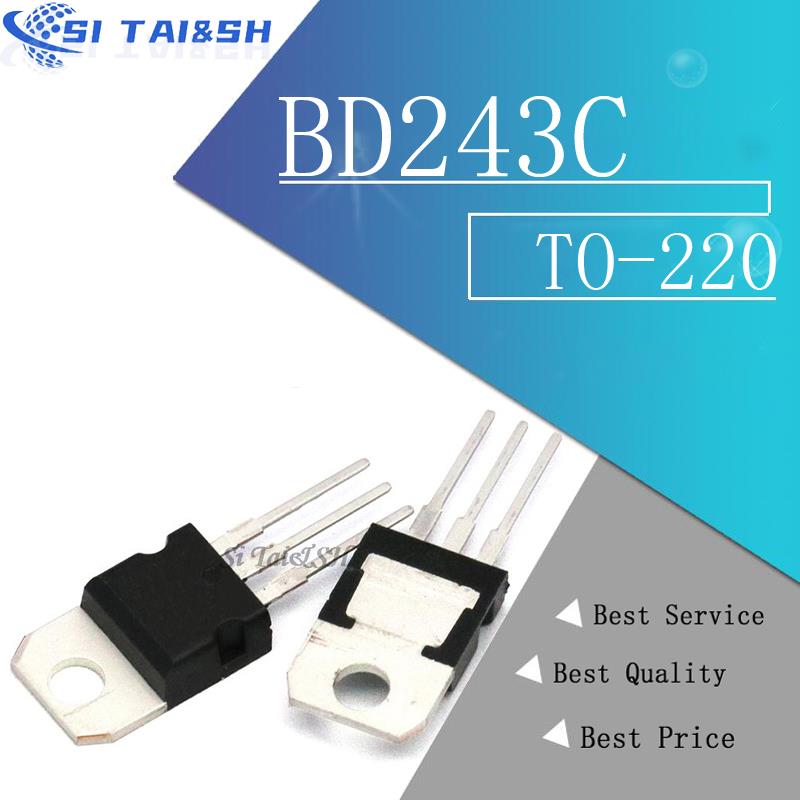 Si Tai & SH 10 unids/lote BD243C BD243 100V 6A transistores bipolares NPN uso General nuevo sistema de datos original