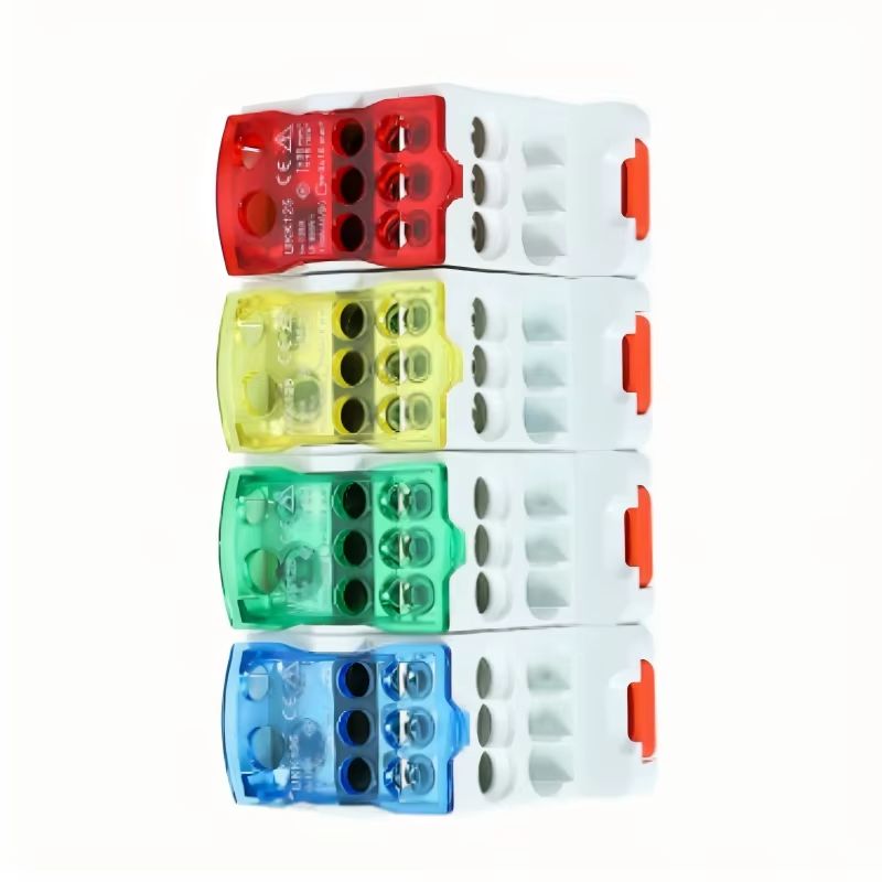 UKK Din Rail Terminal Block Power Distribution Box 80A‑400A One In Multiple Out Electrical Wire Connector Junction Box for Circu