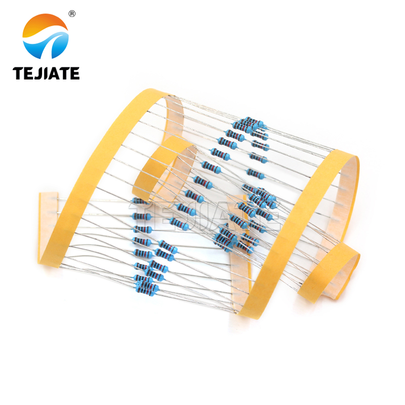 1/4W metaalfilmweerstandselement 1% kleurenring 1K2k 100K 47K470 10 ohm 100 ohm 120 ohm