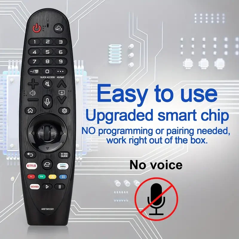 AKB 75855501   Controle remoto para Smart TV, controle remoto infravermelho, adequado para muitos modelos de Smart TV (sem função de voz)