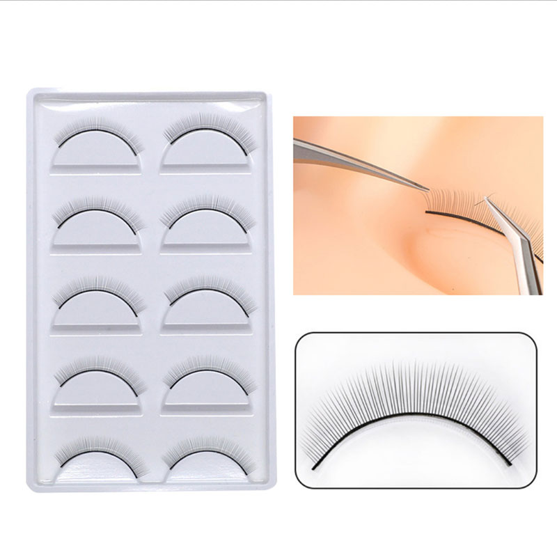 5/10/25 paires de cils d'entraînement Extension de cils pratique greffage faux cils naturels pour outils de maquillage débutants