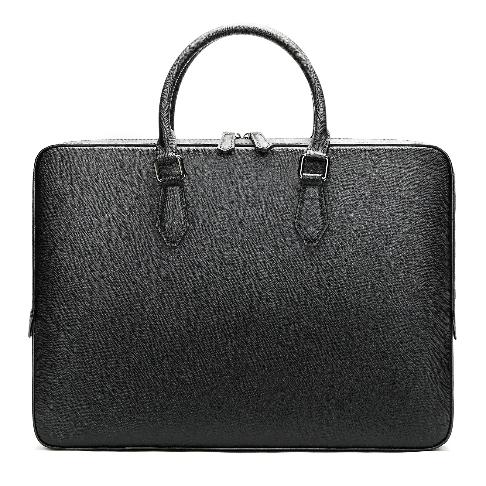 Genuine Leather Briefcase for Men, Large Capacity Laptop Bag with Business Style, Simple and Elegant, Cowhide Material
