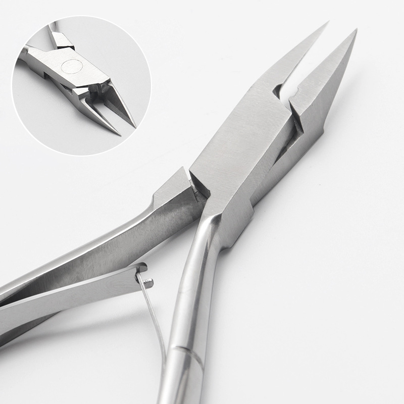 1/2 Uds. Pinza para cutícula encarnada para uñas de los pies, cortador de bordes, tijera, alicates para uñas, herramienta para pedicura, producto para eliminar la piel muerta, herramientas de manicura