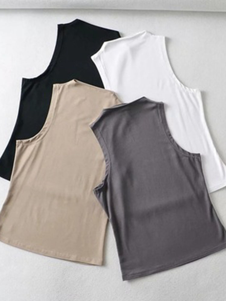Sexy crop tops zwart halter tanktop dames zomer camis coltrui hemdje mode casual tube dames mouwloos cropped vest