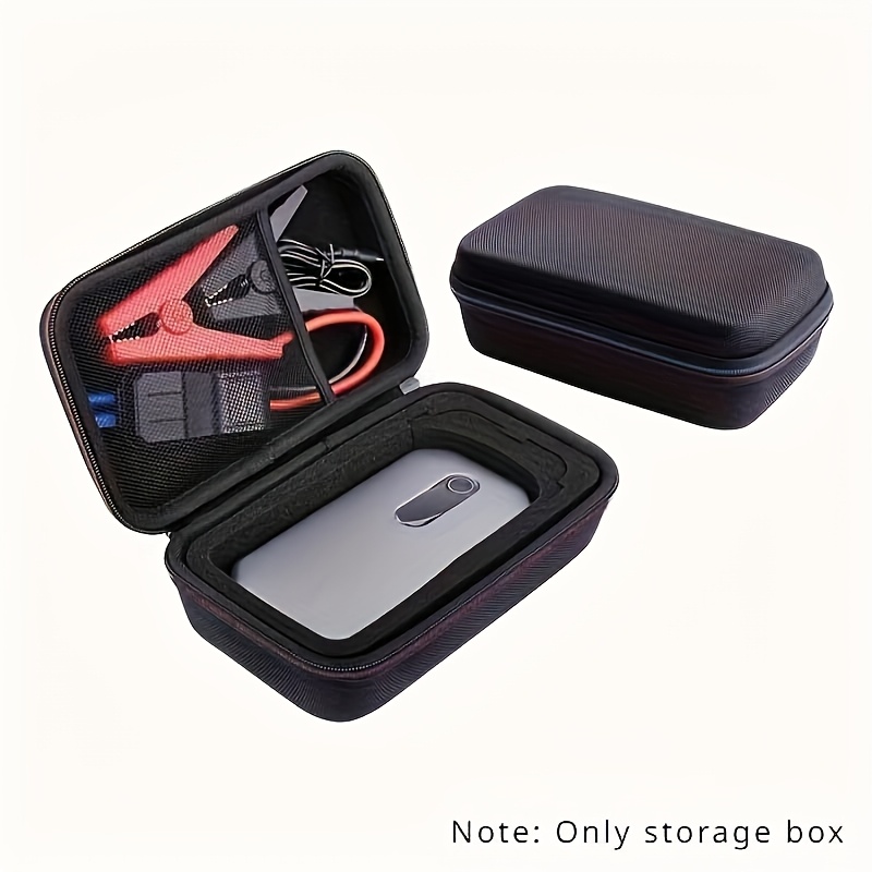 Draagbare EVA auto-starter opbergdoos - schokbestendig en valbestendig beschermhoesje, lichtgewicht organizer voor auto-accessoires