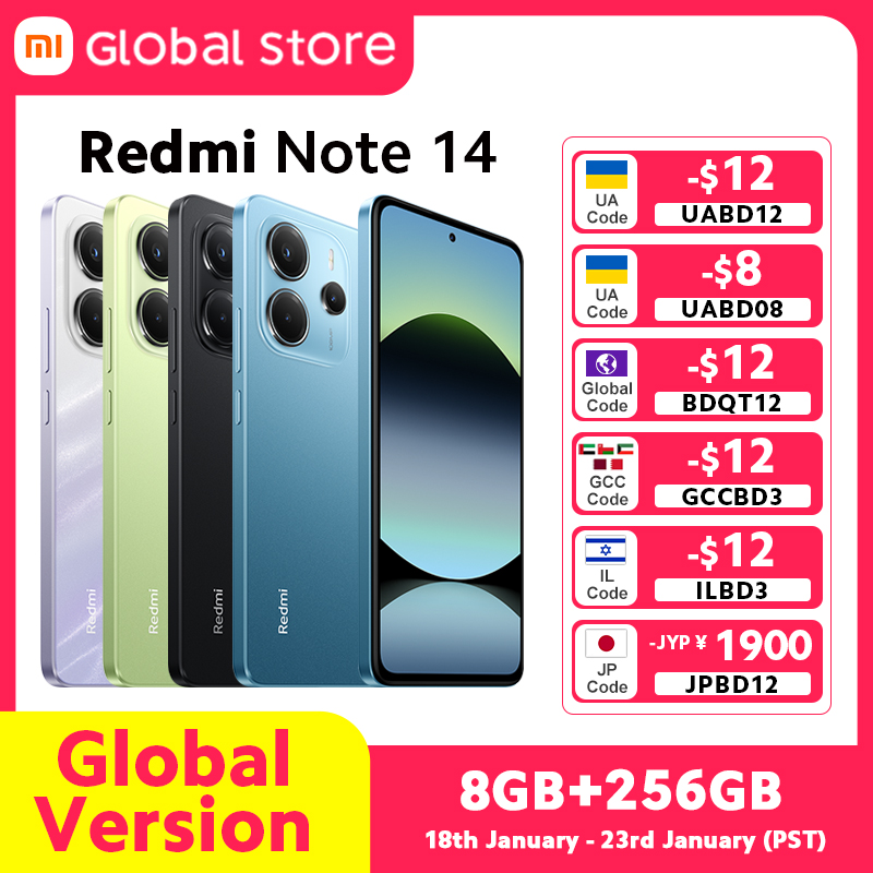 【브랜드+】글로벌 버전 샤오미 레드미 노트 14 미디어텍 헬리오 G99-울트라 108MP AI 5500mAh 6.67인치 AMOLED 120Hz 디스플레이