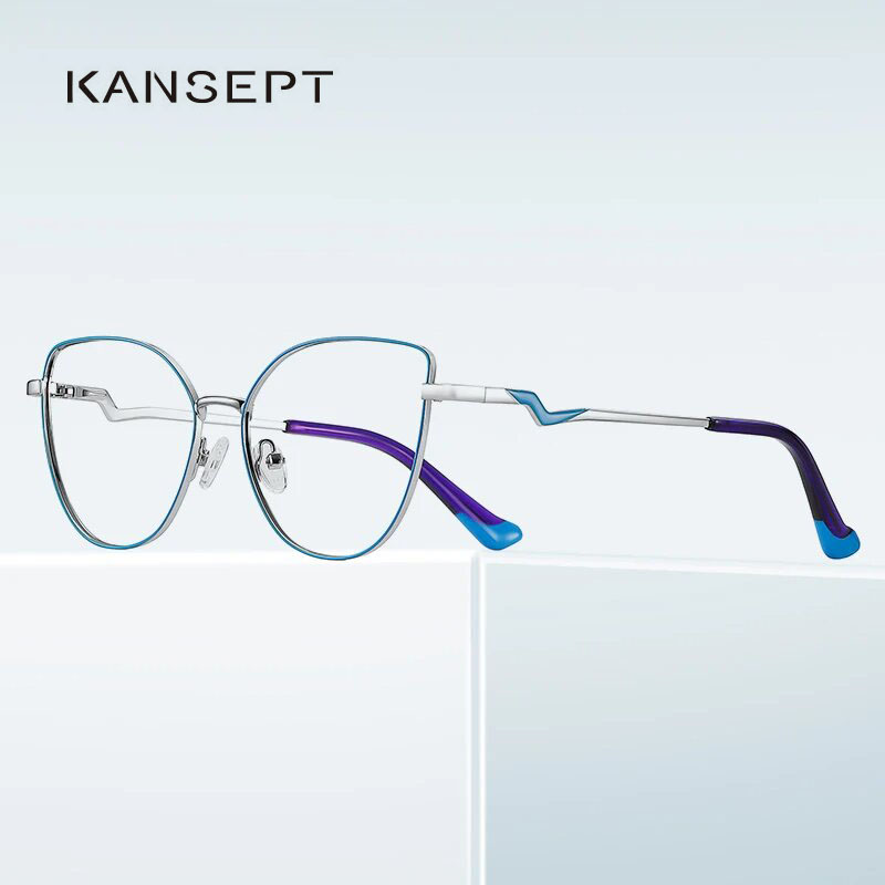 Kansept óculos armação olho de gato lentes graduadas para ler lentes femininas óculos de sol para homens armações de óculos