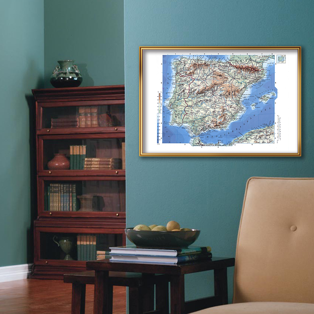 Peinture sur toile espagnole 59x42cm, imprimés sans cadre, images d'art murales, décoration de salon, de maison, fournitures scolaires en classe