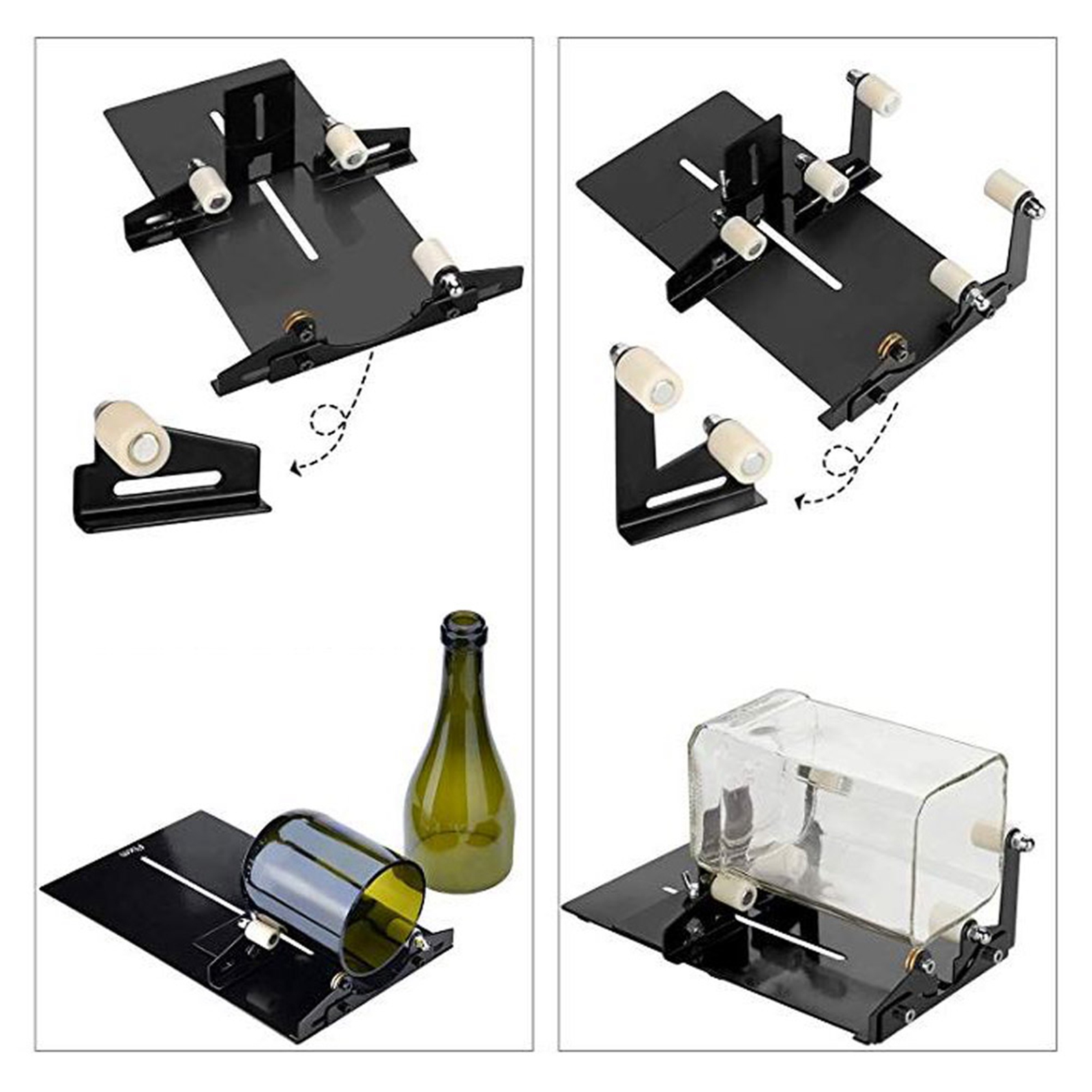 Kit de herramientas de corte de botellas de vidrio, máquina de corte de botellas cuadradas y redondas