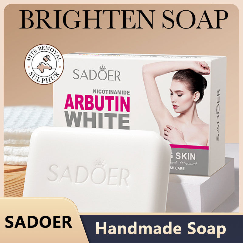 SADOER Jabón hecho a mano con niacinamida y ácido kójico: limpiador exfoliante y brillo suave para un tono uniforme de la piel y un cuidado impecable