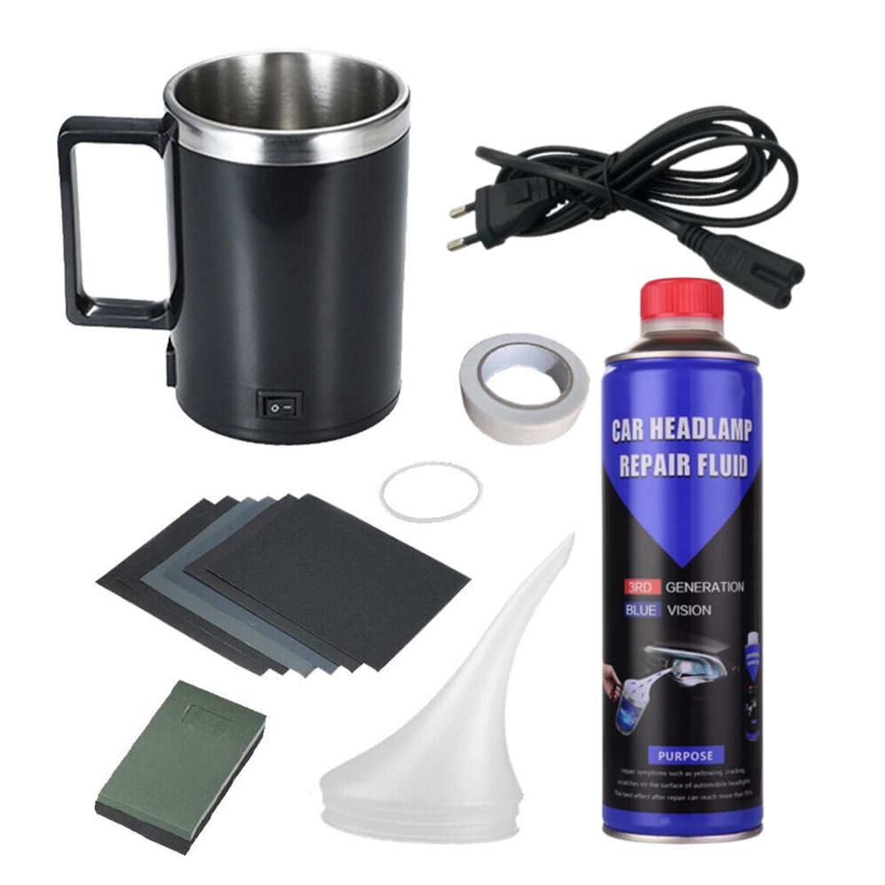 Kit renovasi lampu depan mobil, cairan perbaikan polimer Kit Poles agen penghilang goresan lampu depan mobil Kit perbaikan