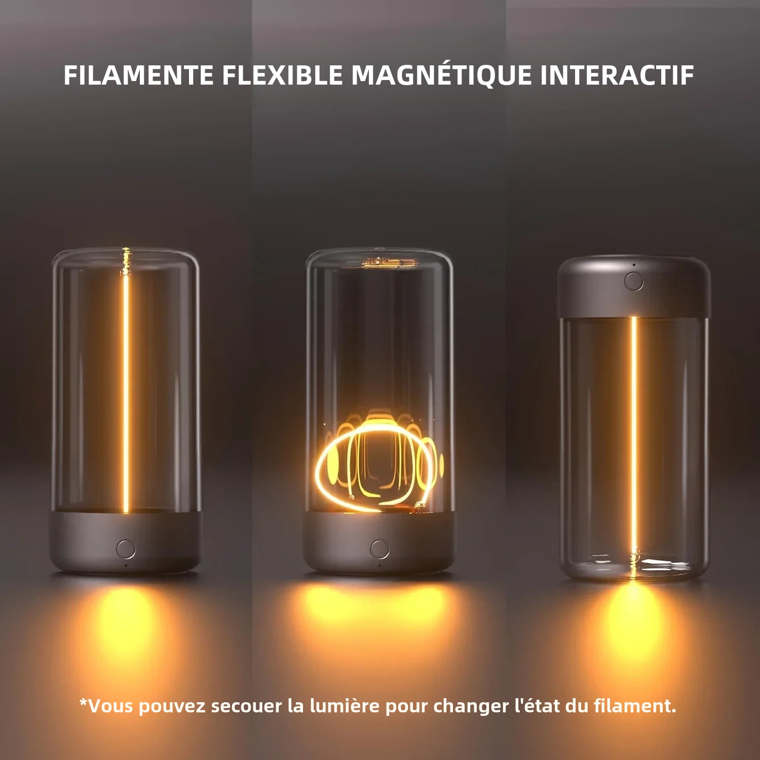 Lumière magnétique ambiante à fil quantique Portable, chargement de Type C, fonction de protection des yeux, chambre à coucher, bureau, camping, cadeau de noël