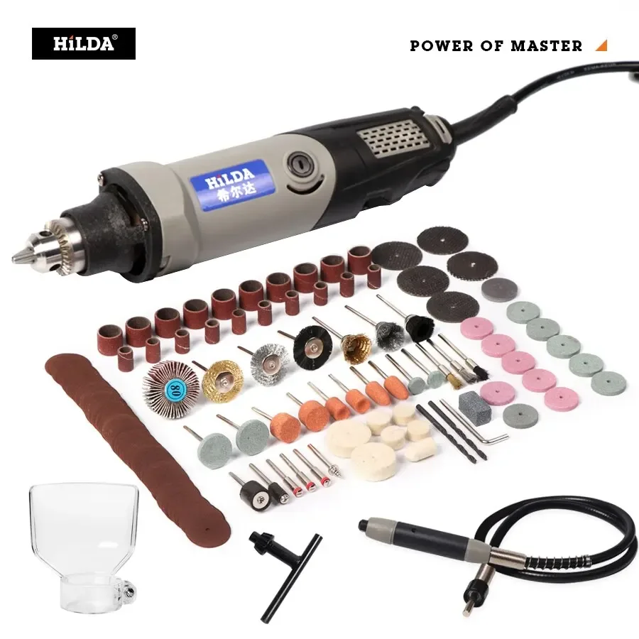 Hilda電動ドリル回転工具電動工具可変速度400wミニドリル6ポジション回転工具ミニ研削機