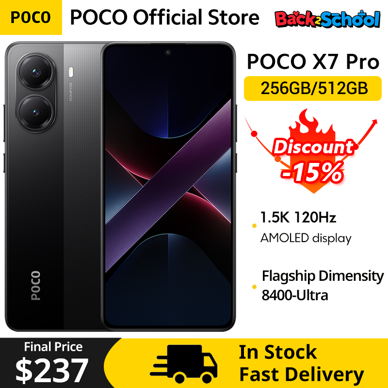 Versão global poco x7 pro celular 256gb 512gb dimensão 8400-ultra 6.67 "120hz display 90w carregamento 6000mah 5g nfc