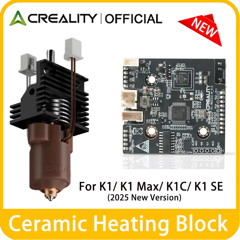 Creality K1 Max/K1C/K1SE Blok Pemanas Keramik (Versi Baru 2023) + Papan Adaptor PCBA_T9_GD32F303CBT6 untuk Printer 3D Seri K1