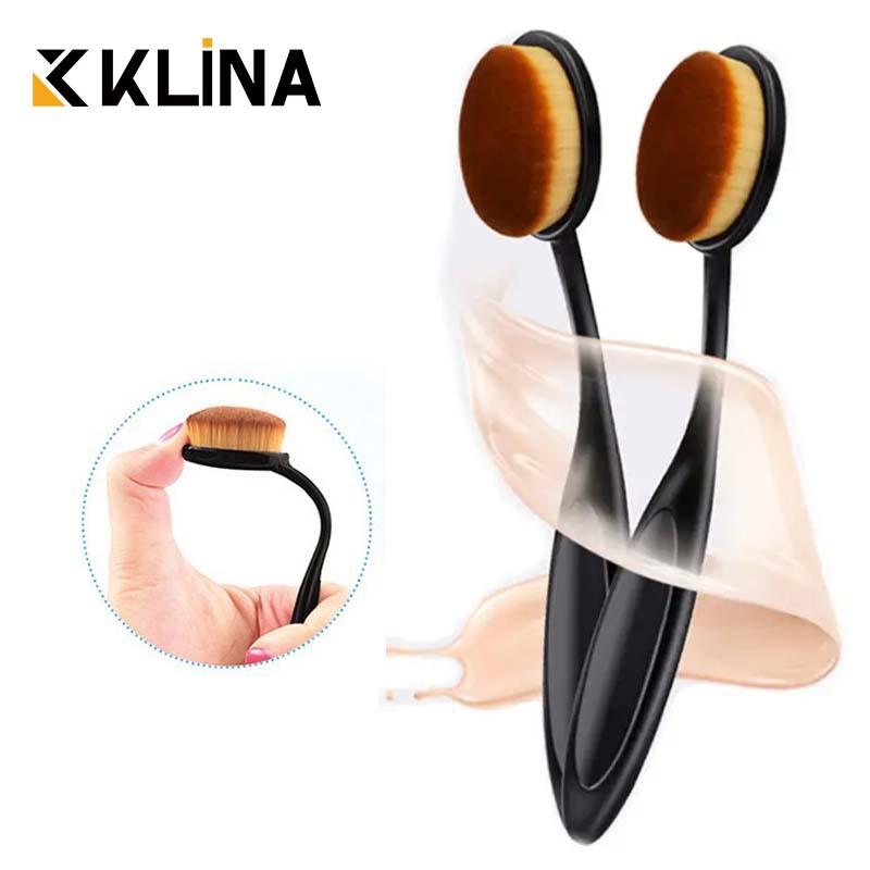 Pinceau de fond de teint de grande taille en forme de brosse à dents, outil de maquillage pour une application rapide et uniforme de crèmes et de poudres cosmétiques, 1/2/5/10 pièces