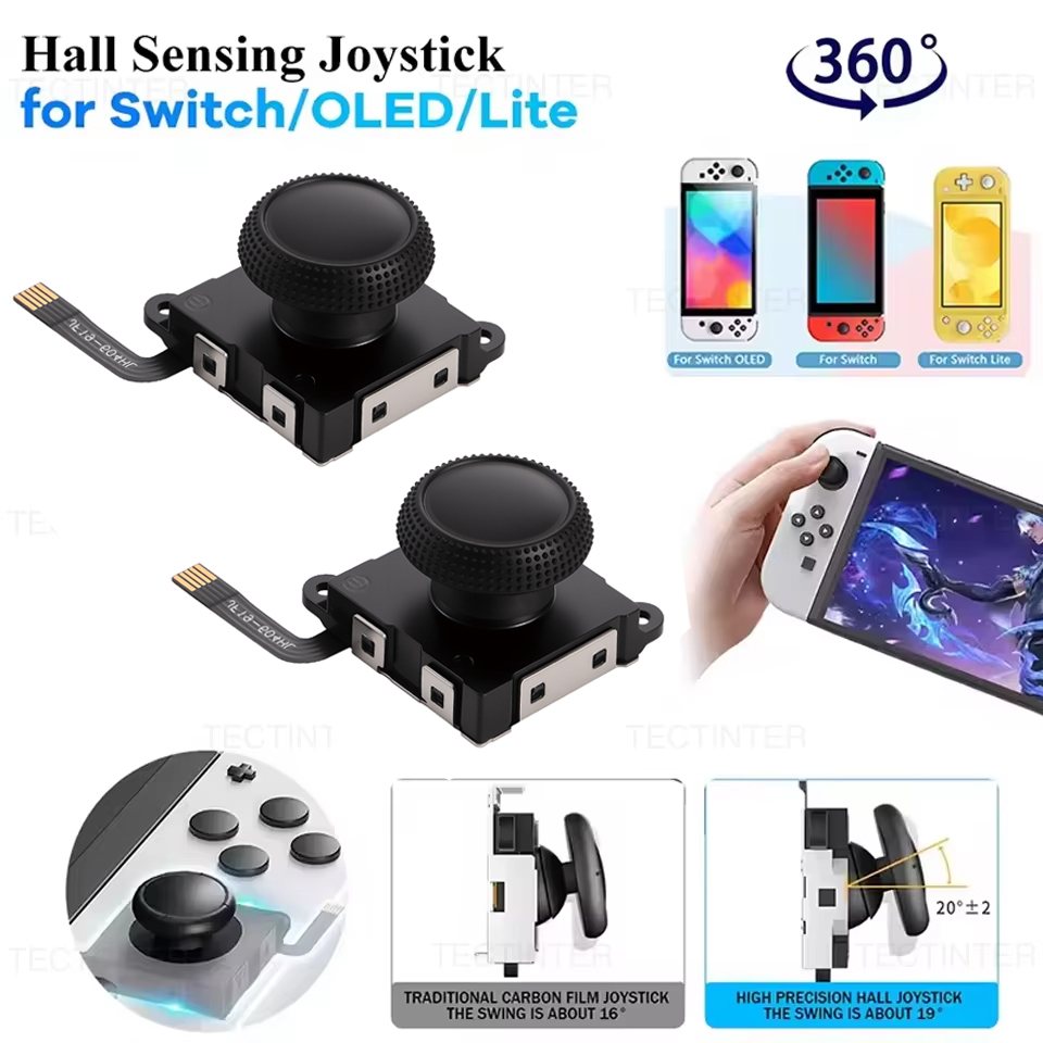 Hall-Effekt-Joystick für Nintendo Switch/Lite/OLED Joystick-Controller Daumenstick 3D Analog Reparaturteil Ersatz Zubehör