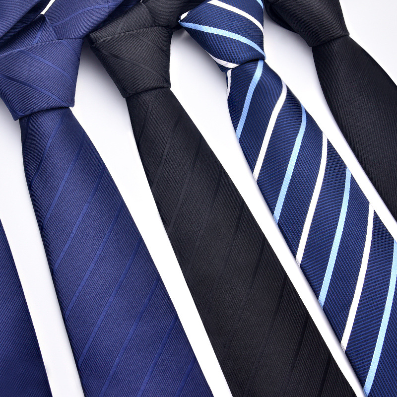 Novo clássico azul preto gravatas para homens de seda gravatas para festa de casamento negócios adulto pescoço gravata casual sólida