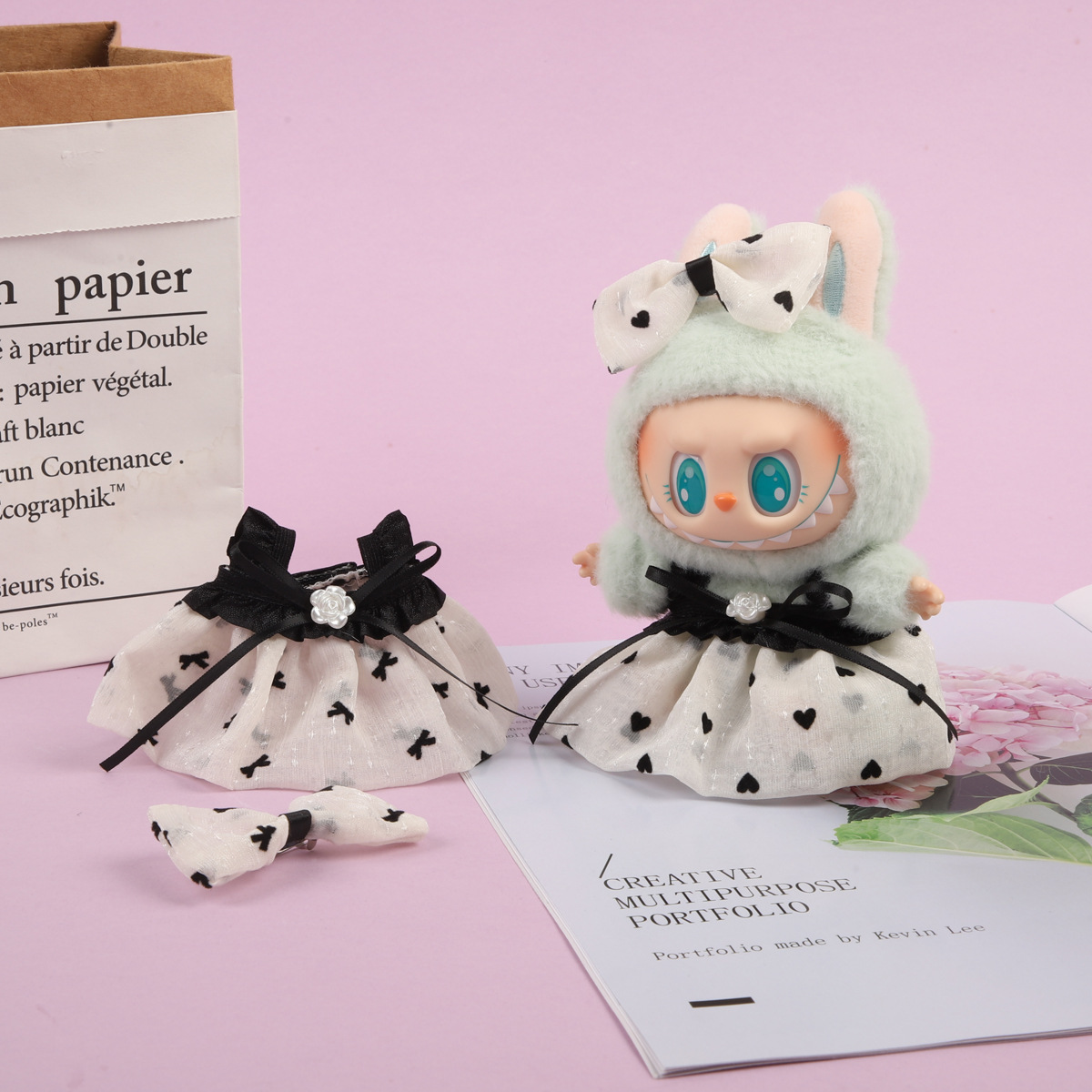 Ropa de muñeca Labubu de 17cm, accesorios para traje para Corea Kpop Exo Labubu Idol V1 V2, falda, suéter, ropa, regalo