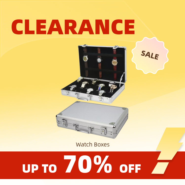 Clearance_Watch Box 6/12/24 Girds Luxo Qualidade Premium Liga de Alumínio Produto Padrão Armazenamento Relógio Caixa Coleção Display Gif