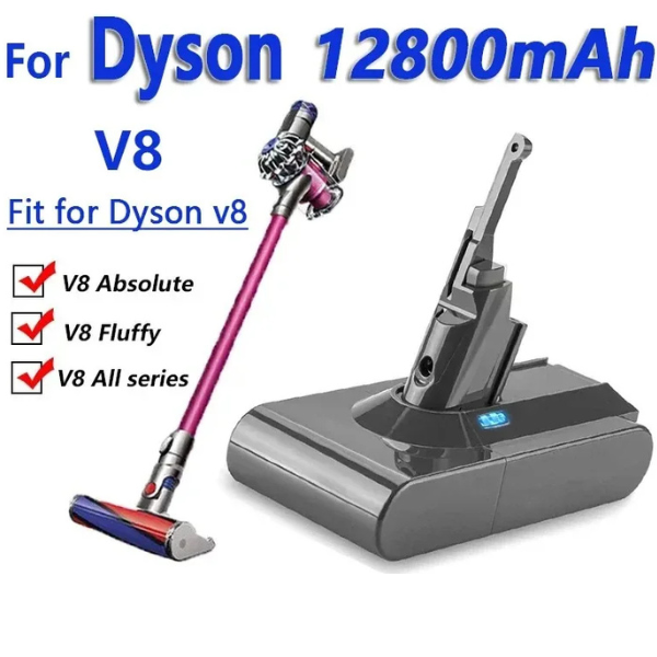 2025Новинка для Dyson V8 21,6 В 12800 мАч Сменный аккумулятор для Dyson V8 Absolute Cord-Free Вакуумный ручной пылесос Batte