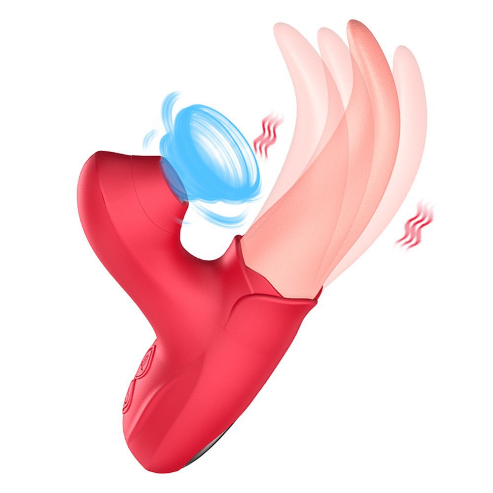 1 Buah Mainan Mawar, Stimulator Seks Mawar untuk Wanita, Vibrator Menjilat Lidah Titik G Klitoris, Pemijat Puting, Mainan Seks Anal Payudara Vagina untuk Masturbasi Wanita & Pemanasan Pasangan