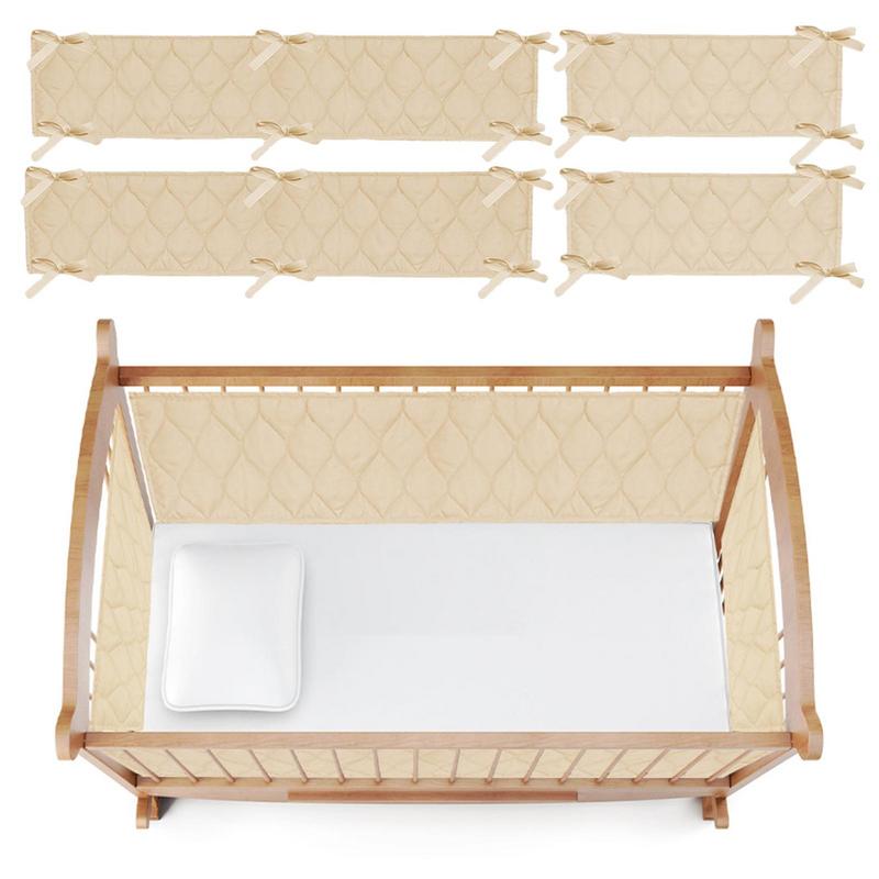 Riel protector de cama para niños pequeños, fácil de instalar, 4 piezas, seguridad lateral