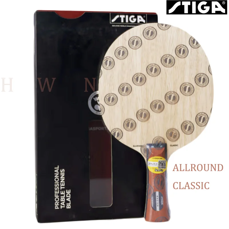 Genuine STIGA Allround Classic Table Tennis Blade 5 Ply Pure Wood Lightweight Ping Pong Blade with Great Feeling and Control