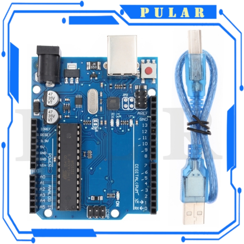 PLR UNO R3 開発ボード、ストレートピンヘッダーケーブル付き、ATmega328P CH340 CH340G、Arduino用