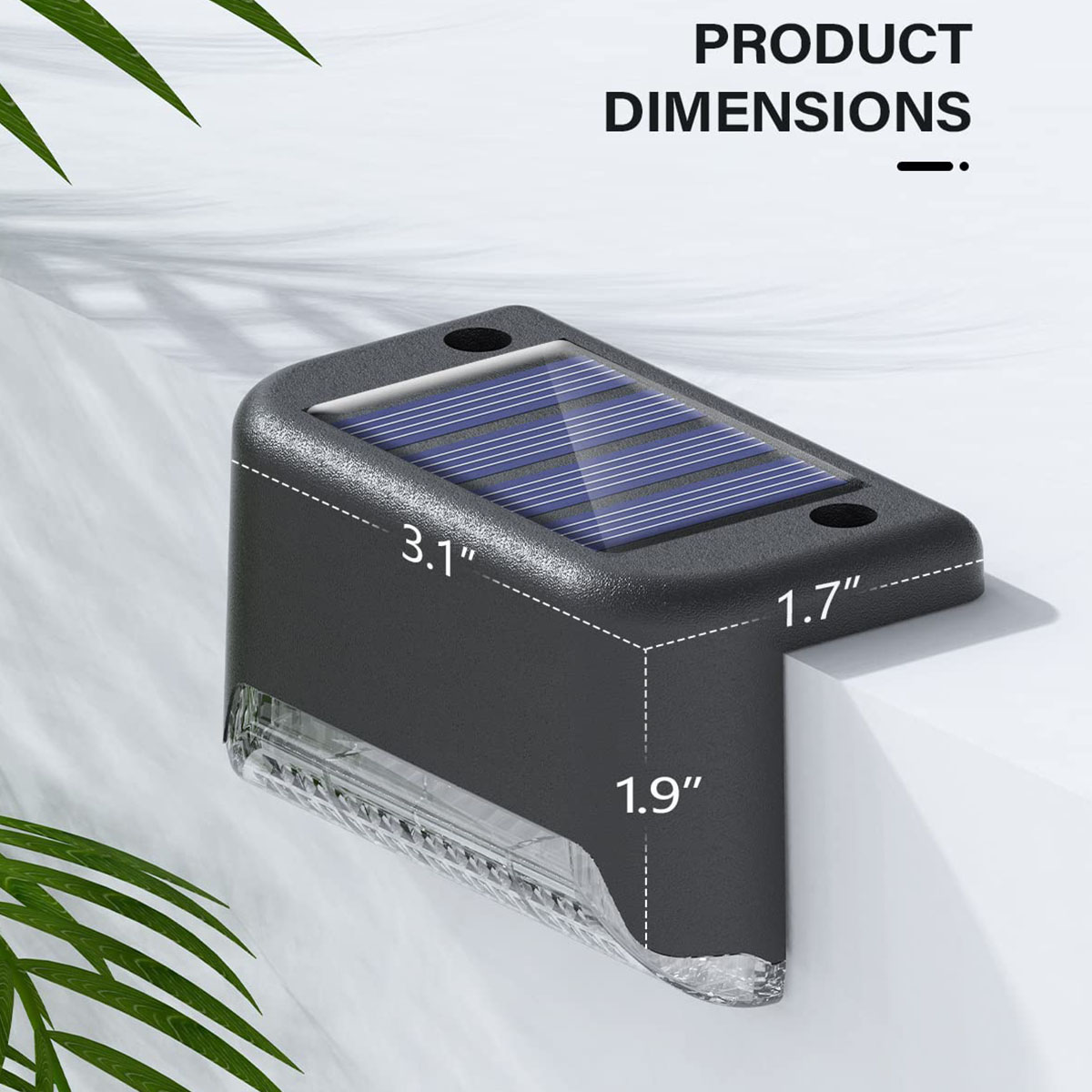 4/12-pack dekverlichting op zonne-energie, zonne-trapverlichting buiten waterdicht led, traplampen op zonne-energie gebruikt voor dektrappen