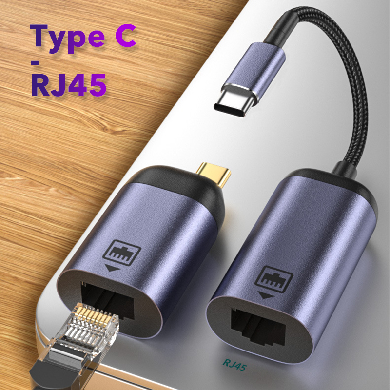 Adaptador convertidor USB tipo C 3,1 RJ45 LAN Ethernet USBC a 100/1000M Gigabit enchufe de red cable externo para MacBook Win 7/8/10