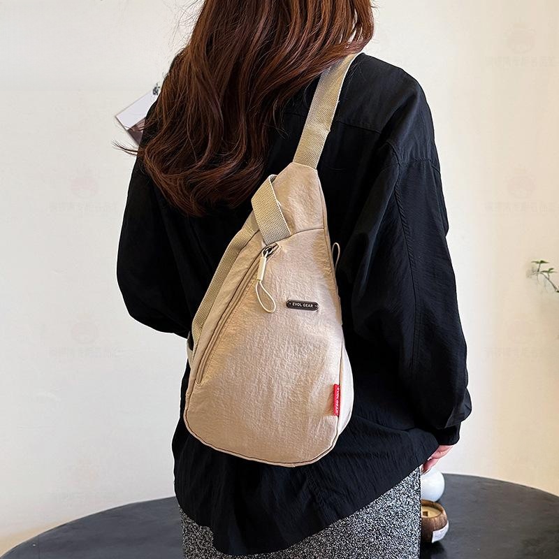 Casual Spor Unisex Large Capaci Crossbody Single Shoulder Bag Waterdrop Chest Bag Leisure Design Trendy 2024 New Model