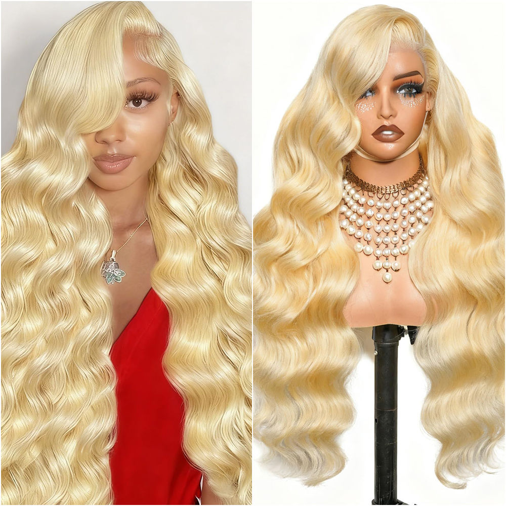 38 40 pouces 613 couleur blond miel vague de corps 13x6 HD dentelle frontale perruque de cheveux humains 13x4 HD dentelle avant perruques pour les femmes 200% densité