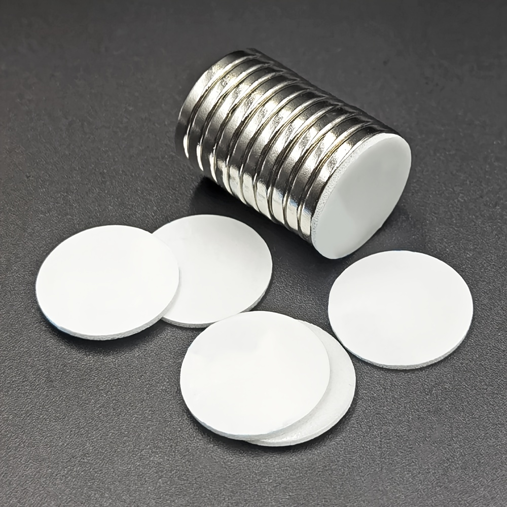 Powerful Magnet Round Neodymium Magnets with Double-Sided Adhesive Magnetic for Office Kitchen Fixation Multi-purpose DIY Craft