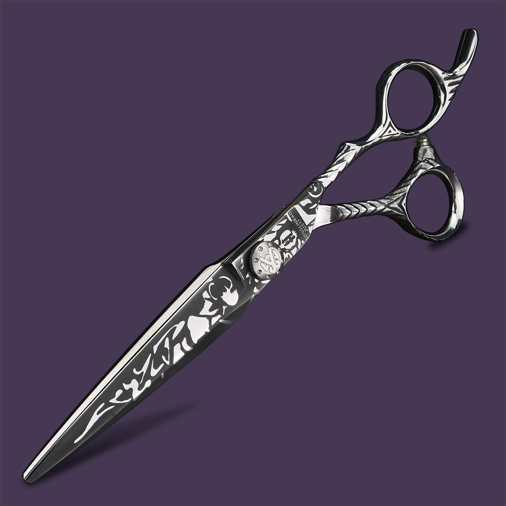 Gunting Rambut Tato 7 Inci Gunting Pemotong Jepang 440C Gunting Tukang Cukur Profesional