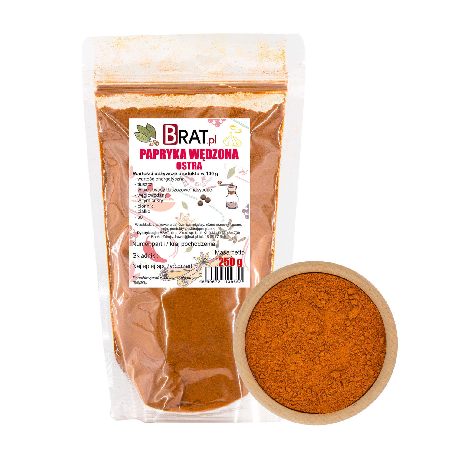 Papryka ostra wędzona 250g