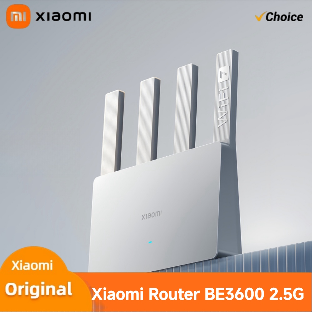 Roteador Original Xiaomi BE3600 Novo WiFi7 Porta Ethernet 2.5G 3600 Mbps Ultra Rápido Compatível com o APP Mi Home para Casa